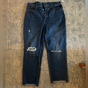 Old Navy Curvy Sky High Straight Jeans